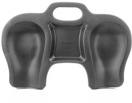 3Kamido Komfortabel Kniekissen Anatomic Ergopad Knee-pad für Gartenarbeiten, Automechaniker, Arbeit, Bau, Bodenbeläge, Straßenfertiger Kniepolster Knieschützer (Graphit)