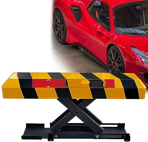 RESKIU Barrera Parking Automática, Cerradura Estacionamiento A Distancia 180° Automática Percha Aparcamiento con Mando A Distancia, Cerradura Estacionamiento Plegable