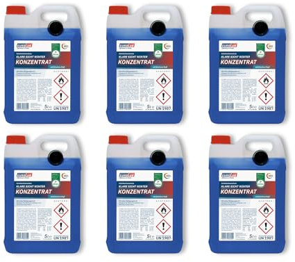 EUROLUB Scheibenfrostschutz Klare Sicht Winter Konzentrat, 6X 5 Liter