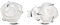 Pandora Moments White rose sterling silver stud earrings with white bioresin man-made mother of pearl