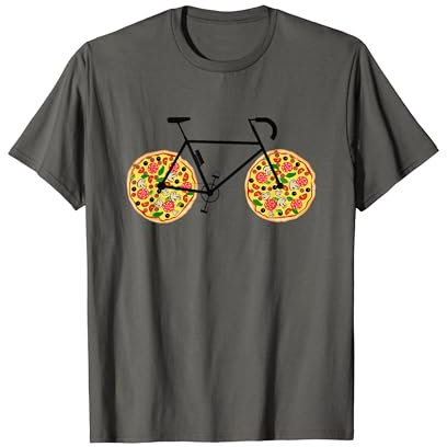 Vélo avec roues à pizza – Cycliste drôle amateur de pizza T-Shirt