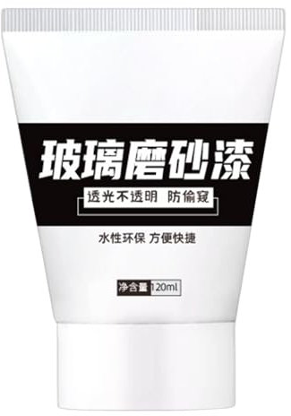 Vriusi Window Privacy Paint, Uv Resistant Mirrors Paints, 120ml Water-based Window Frosting Paint, Frosted Glass Paint, Waterproof Frosting Glass Cream, Special Frosted Glass Paint for Bathroom