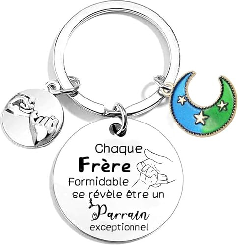 Lumengqi Porte-clés Parrain Cadeau Demande Parrain Baptême Personnalisé décapsuleur, Idée Originale Cadeau bapteme Anniversaire Noël Fête des Pères pour Homme
