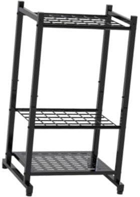 Gralara Organizzatore per Utensili da Giardino rastrelli da Giardino Accessori stabili Regolabili rastrella scaffale per Utensili Metallici, per capannone