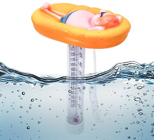 Luthando Schwimmendes Wasserthermometer, Floating Pool Thermometer, Pool Thermometer Bruchfest Schwimmbadthermometer, für Swimmingpool, Spas, Hot Tubs, Fischteiche und Baby-Pool