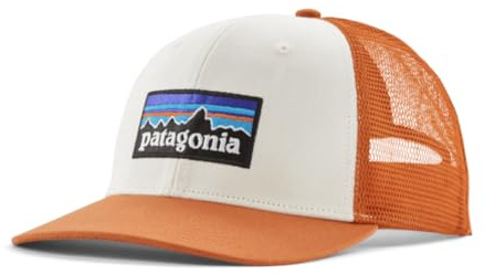 Patagonia P-6 Logo Trucker Hat All White w/Redtail Rust