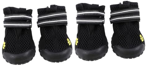 Gatuida Hundeschuhe Pfotenschutz Outdoor Mesh Hundestiefel mit Bruchfester Rutschfester Sohle für Große und Mittelgroße Hunde Wandern Bergsteigen