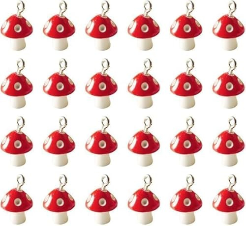 Wwyan 30 PCS Mini Resin Mushroom Charms Pendant Jewelry Findings Charms for Craft Jewelry Making, Charm, Beading and Jewelrys Making, Arts, Crafts and Sewing