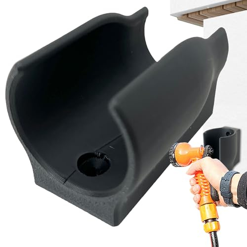 Colgador de manguera de jardín – Soporte de manguera de montaje en pared de 6 x 4,1 cm, soporte de boquilla de pulverización, gancho de almacenamiento duradero para piscina al aire libre | Accesorio