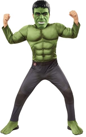 Rubie's Offizielles Luxuskostüm Hulk, Avengers Endgame, Kindergröße M, 5-7 Jahre, Körpergröße 132 cm
