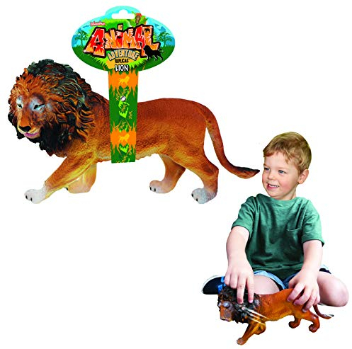 Deluxebase Lion Toy Animal Adventure Replica Figure figure animali del grande leone sono i giocattoli animali di safari ideale per i bambini.