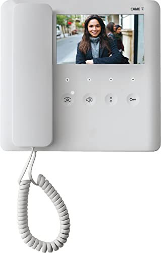 CAME AGT V Videocitofono a cornetta dal design elegante con tasti soft-touch, display LCD 5″ ad alta risoluzione, un tasto AUX programmabile, colore bianco