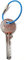 T10-PASS - Llave de pase PTT T10, alta precisión, para buzón e intercomunicador con llave, acero plateado
