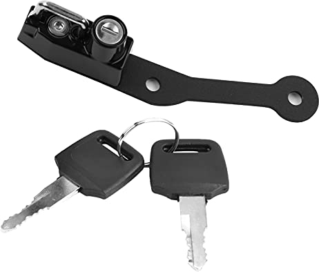 Lucchetto per Casco, Lucchetto, (Nero) Lucchetto per Moto con 2 Chiavi Adatto per S1000R S1000XR S1000RR 2009 2018 2009‑2018