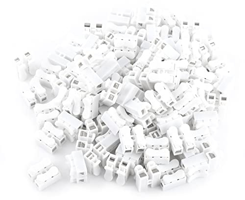 Qiilu spring quick connector wire 30pcs 100pcs 10A 220V 2 Pin Push Quick Wire Cable Connector White Câblage Terminal Fil épissure Outil Conectores de Câbles Electricos Push Connecteurs Connexions éle