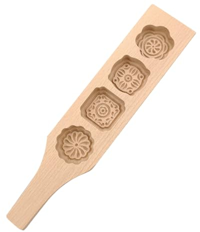 FKWKUW Backformen,Mondkuchenform Holzgebäckform Mungbohnenkuchen backen Eishaut Backwerkzeuge