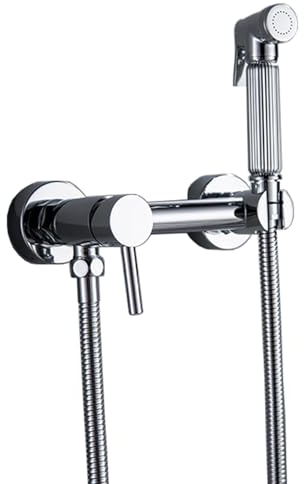 Handbrause FüR Waschbecken Bidet Handbrause Mit Mischbatterie Kleine Handbrause FüR Toilette Vollkupfer-Multifunktions-Booster-Spülung,Chrom