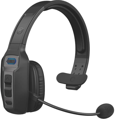 BRAMMAR Cuffie Bluetooth Trucker con microfono AI con cancellazione del rumore, cuffie da camionista con tempo di conversazione 65 ore e pulsante muto, connessione multipunto, cuffie Bluetooth adatte