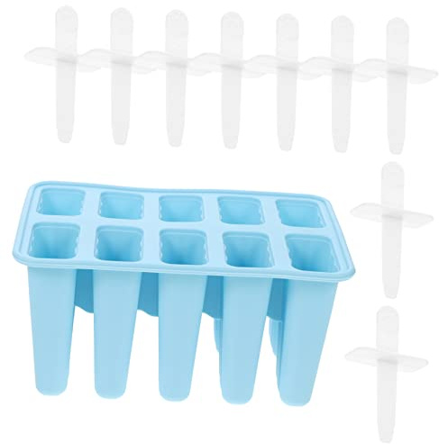 IMIKEYA Molde de Silicona para Helados Cavidades Molde para Polos Reutilizable Resistente y Fácil de Limpiar para Hacer Helados y Polos Caseros Familia Color Azul