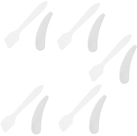 ELAYARD 10 piezas Cucharas Espátula Cosmética Transparentes para Crema Facial Mascarilla y Crema de Ojos Accesorio de Viaje Práctico y Duradero para Cuidado Personal