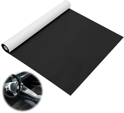 Yuragim Tela de microfibra autoadhesiva, 200 x 40 cm, elástica, aspecto de ante, piel sintética, autoadhesiva, para techo, tela de terciopelo para cabina, interior de coche, muebles, joyas, cajones