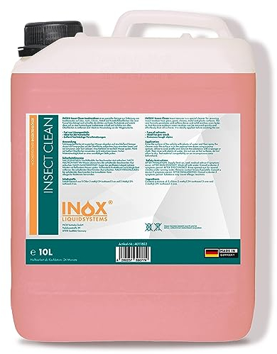 INOX - Hocheffektiver Insektenreiniger Auto 10L | KFZ-Insektenentferner sehr Lack schonend | Insektenlöser für Lack, Glas, Kunststoff & Chrom geeignet