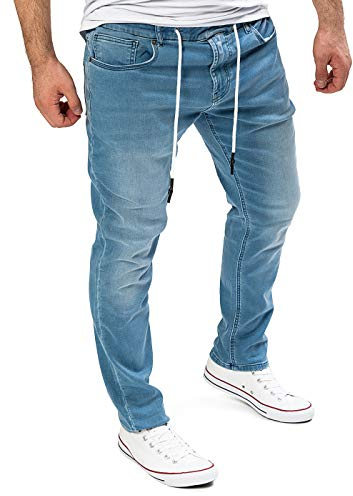 Yazubi Erik - Jeans Herren Jogginghose - Herrenjeans für Männer - Stretchjeans Hosen Slim Fit, Mittelblau (Estate Blue 194027), W33/L32