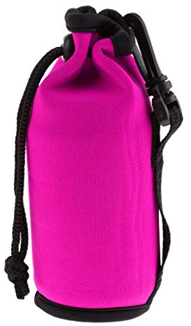 Housse de protection isotherme pour bouteille d'eau, 500 ml, en néoprène, idéale pour les bouteilles en acier inoxydable et en plastique, rose rouge, 6,4 x 17,5 cm