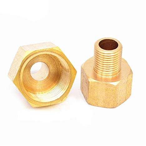 Tuanie Lnanqing-schlauchverbinder Messing Messing F/M 1/8 1/4 3/8 1/2 pt männlich an weibliche Gewinde-Sechskant-Buchsen-Rohr-Fittings-Adapter, Anschluss für Gartenschlauch