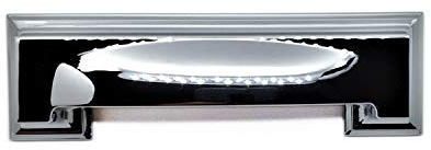 French Furniture Fittings Set of 4 Art Deco Kitchen Cabinet Square Cup Handles Two Sizes, for Cupboard Doors and Drawers Polished Chrome (Distance Between fixings 76 or 96mm)