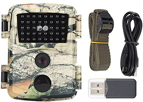 Plyisty 1080P IP54 wasserdichte Wildkamera mit 940nm No Glow, 12MP Wildkamera, 25fps Jagdkamera mit, 0.8s Trigger Time Trail Wildkamera für die Wildtierbeobachtung(PR600C)