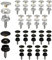 Zasvec Druckknöpfe Edelstahl 20 Sätze Druckknöpfe zum Schrauben Druckknopf Set Druckknopf zum Anschrauben Metallknöpfe Druckknöpfe Schrauben 3 Teiliges Schraub-Set für Segeltuch