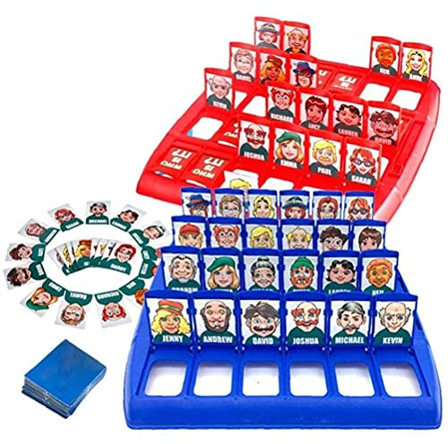Rvtkak Guess Who Spiel, Familie Ratespiele Spielzeug, lustige Ratekarten Spiel Eltern Kind Freizeit Spielzeug, Eltern-Kind-Lernspielzeug Kinder, Erwachsene, Jungen und Mädchen