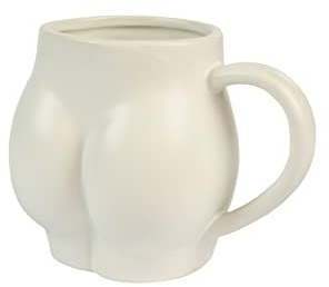FISURA - Lustige Tassen in Form eines Körpers. Original Becher. Fassungsvermögen: 320 Milliliter. 14 x 10,5 x 8 Zentimeter. Material: Porzellan (weiße)
