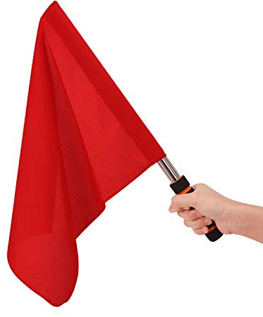 Schiedsrichter Fahnen Edelstahl Schiedsrichter Flaggen Befehlshandfahne Fußball Linienrichter Schiedsrichter Fahnen Rugby Hockey Training Signalfahne Zubehör Thermohandschuhe für Damen und Herren