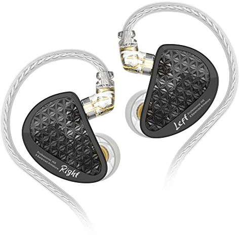 Linsoul KZ AS16 Pro 16BA Balanced Armature Drivers Earphones HiFi Bass in Ear Monitor Earphones with Detachable 0.75mm 2 pin Cable (Without Mic, Black)