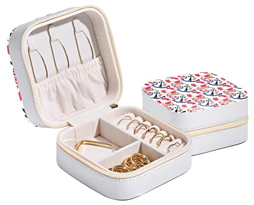 Schmuck-Aufbewahrungsbox, Reise-Schmuckkoffer, Rettungsring-Anker für Frauen und Mädchen