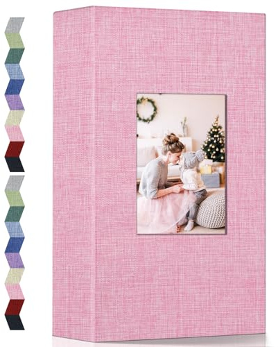 popotop Photo Album 4x6-300 Photos Linen Cover Photo Books with 300 Horizontal Pockets,Slip-in Picture Albums for Family Wedding Anniversary Baby Vacation Pictures