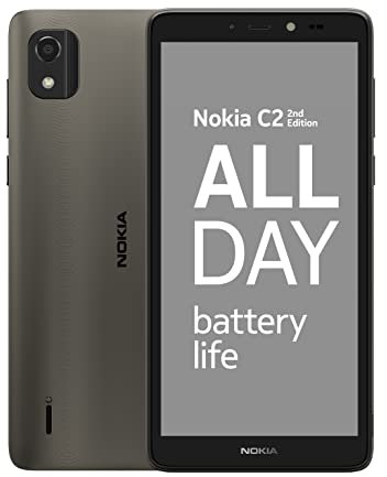 Nokia C2 2nd Edition 5.7” Smartphone with all-day battery life, 5MP & 2MP cameras, Android 11 (Go edition), Renewed