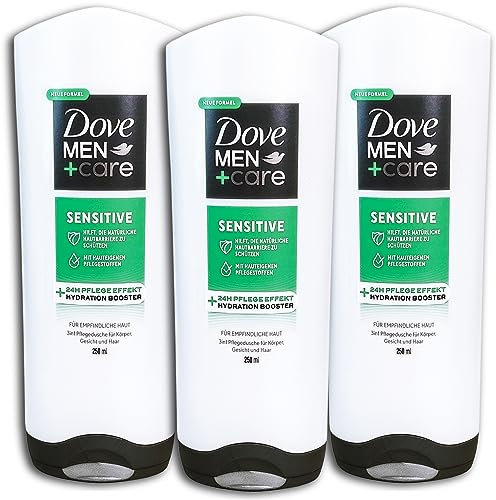 3 er Pack Dove Men+Care Pflegedusche 3-in-1 Sensitive 3 x 250 ml