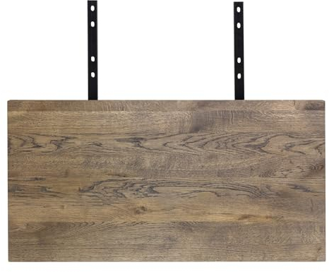 möbelando Ansteckplatte >Toulon/Montpellier< in Geräuchert, Eiche-Massiv - 95x4x50 (BxHxT)