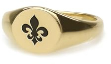 ANEMONE JEWELRY Individuell Gravierter Gold-Wappenring - Siegelschmuck mit Wappen - Personalisiertes Wappendesign