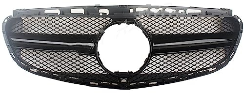 DZSMACHENGSM EinsäTze Zierleiste Auto-Frontgrill-Sportgrill Für Mercedes Für Benz W212 E-Klasse 2014–2015 KüHlergrill(Color:Schwarz)