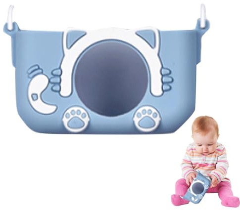 Impermeable para cámara para niños - de Silicona para cámara | para niños, para cámara digital | Protector de cámara resistente a prueba de golpes con forma de gato, múltiples acceso
