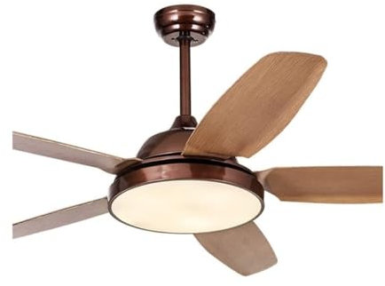 DGSYUAN Ceiling Fan with Light Ceiling Fan Light Nordic Retro Ceiling Fan Light 5 ABS Blades Ceiling Fan Room Three-Speed Dimming LED Fan Light Bedroom Living Room Fan Light Indoor Ceiling Fan