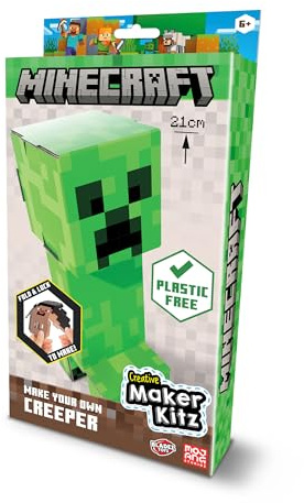 BLADEZ Minecraft Make Your Own Creeper & TNT Block, juego de manualidades con licencia, artes y manualidades para niños y niñas, juguete con licencia para niños, fabricante creativo Kitz Toyz