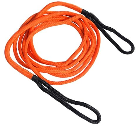 Synthetisches Windenseil-Kit 12 mm * 6 m (1/2 Zoll * 20 Fuß) BergungsseilDoppelt geflochtenes kinetisches Nylonseil Abschleppseil(Orange)