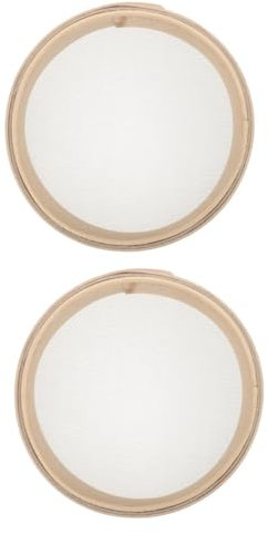 BESPORTBLE 2 Piezas de Filtro colador de Cocina colador de Madera Colador de Polvo de azúcar cocinar cedazo Mini de harina de Forma Redonda para Hornear Acero Inoxidable
