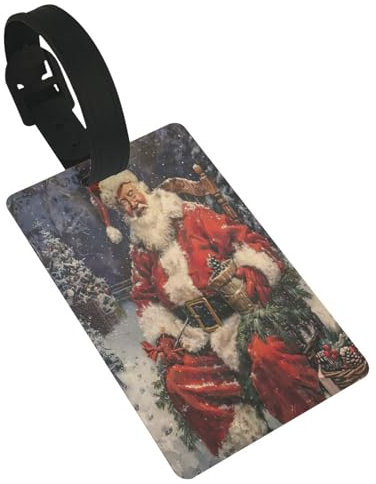 Leichte Gepäckanhänger mit Frohe Weihnachten, süßes und einzigartiges Reisezubehör, abnehmbarer Gurt
