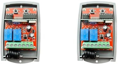 GIWFBQTR 2X Receptor de Control Remoto Universal para Puerta de Garaje 433MHz12V-24V Abridor de Control de Portón Eléctrico 433.92MHz Código de Aprendizaje Rodante